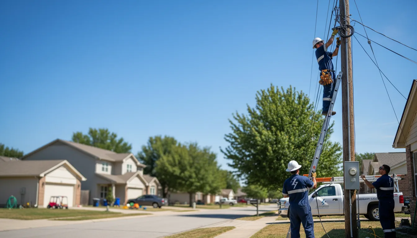 Residential electrician providing installation services in Hillsboro, KS